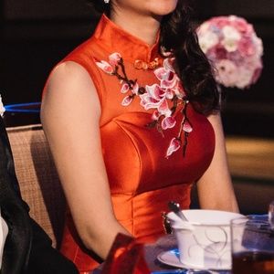 Chinese Wedding Long Dress Embroidery